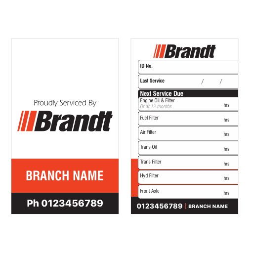 zBrandt - Service Stickers - Standard-AU, Synthetic-NZ