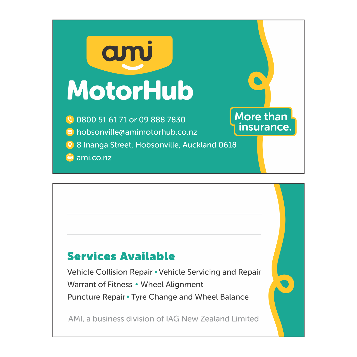 AMI MotorHub - Business Cards