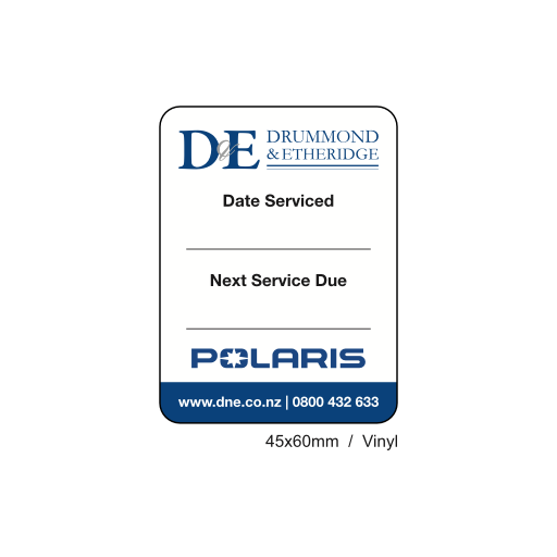 D&E - Polaris Service Labels Vinyl 45x60mm