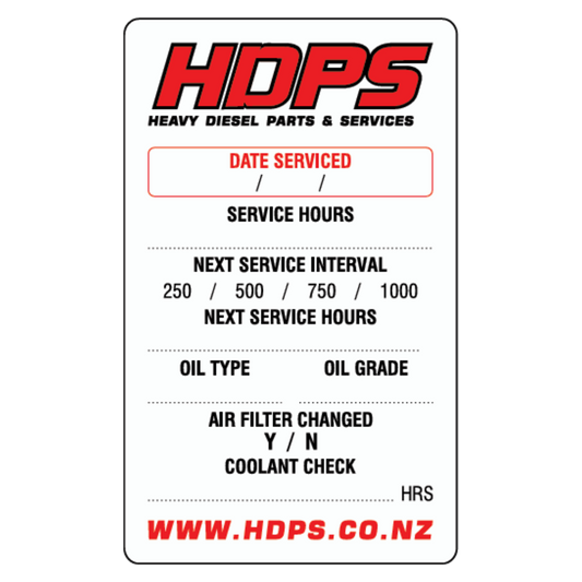 HDPS - Vinyl Service Label 55x90mm