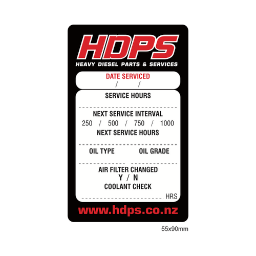 HDPS - Vinyl Service Label