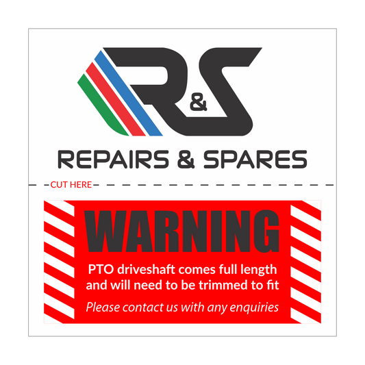 R&S - PTO Warning, Vinyl, 100x100mm