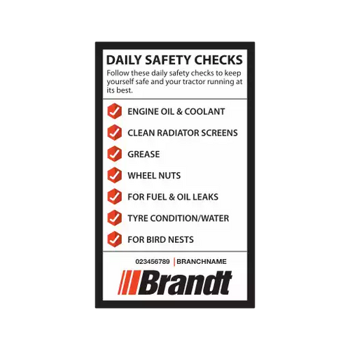 zBrandt - Daily Safety Sheet
