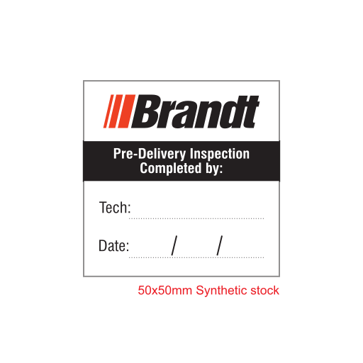 zBrandt - Pre-Delivery Label - Synthetic