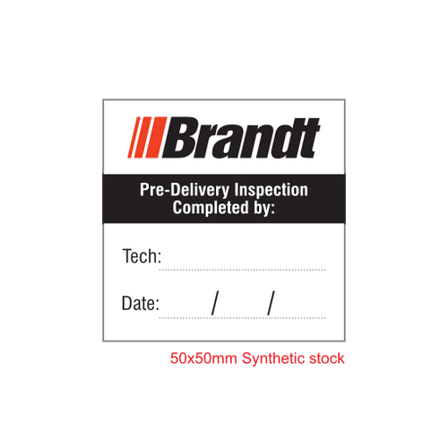 zBrandt - Pre-Delivery Label - Synthetic