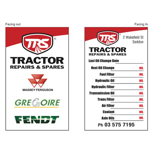 TRS - Tractor Major Service Label 90x55.png