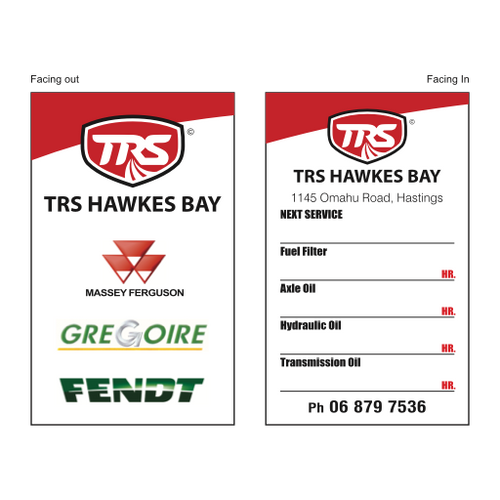 TRS - Tractor Minor Service Label