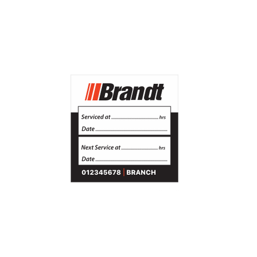 zBrandt - Mower Service Sticker