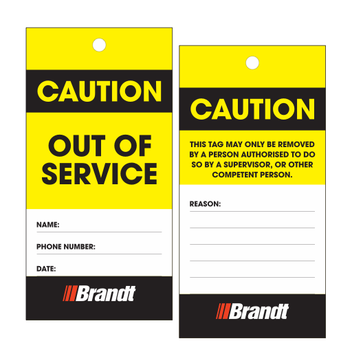zBrandt - Out of Service Tags - Hole Punched