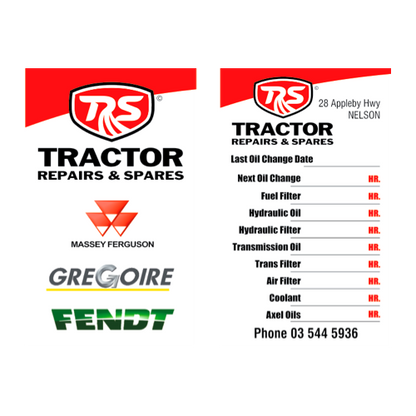 Tractor & Agricultural Synthetic Service Stickers