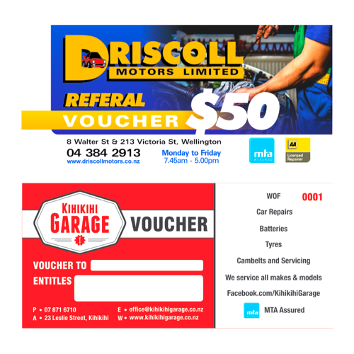 Vouchers and Flyer